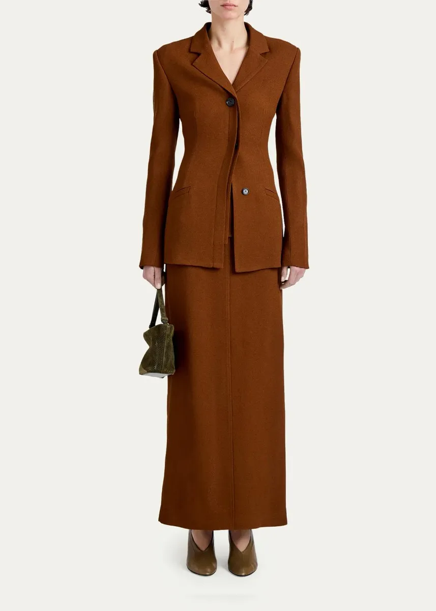 Proenza Schouler Vioni Heavy Sable Single-Breasted Jacket | Thumbnail 2 Proenza Schouler Vioni Heavy Sable Single-Breasted Jacket | Thumbnail 2