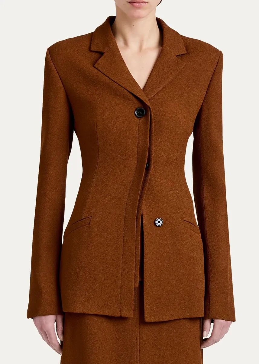 Proenza Schouler Vioni Heavy Sable Single-Breasted Jacket | Thumbnail 4 Proenza Schouler Vioni Heavy Sable Single-Breasted Jacket | Thumbnail 4