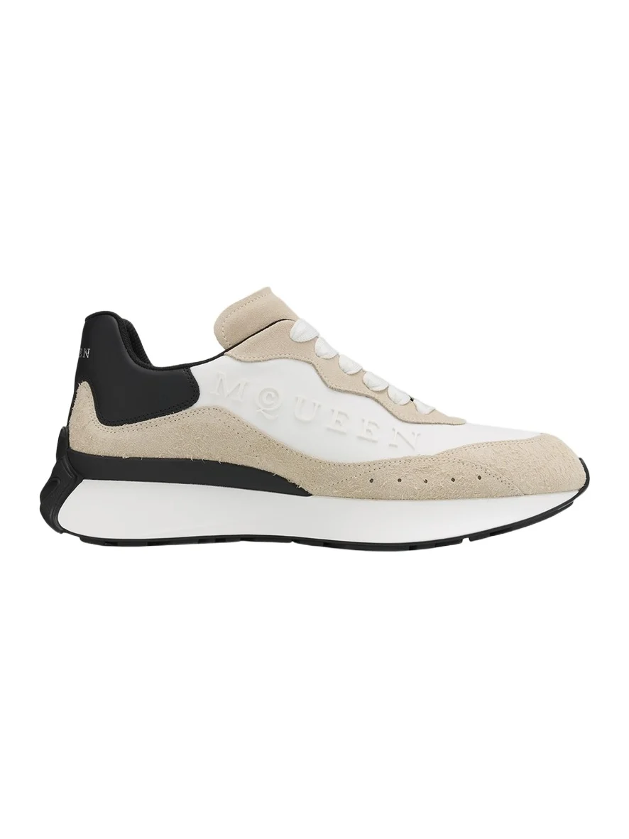 Alexander McQueen Men's Sprint Runner Mixed Media Sneakers