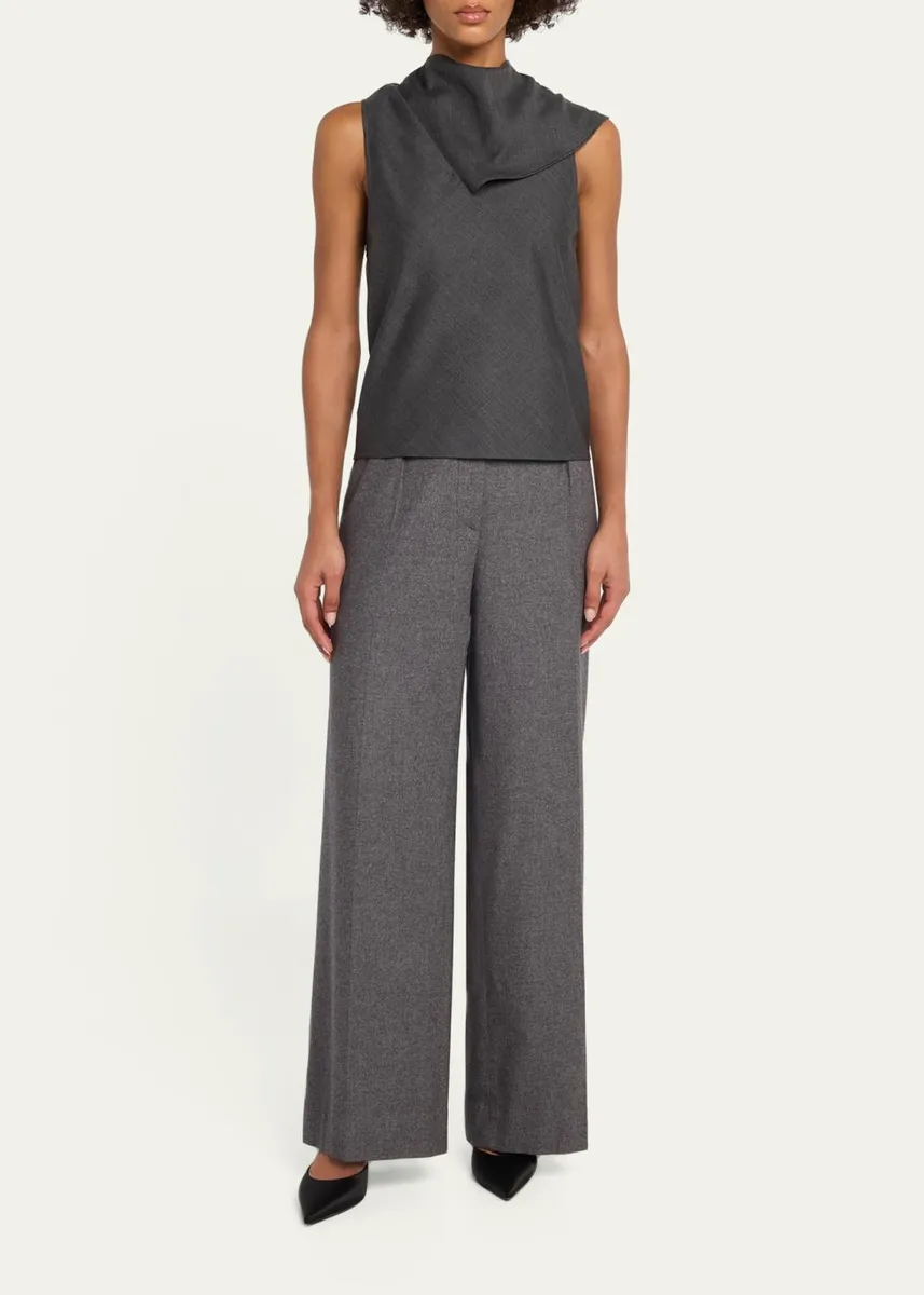 OFFICINE GÉNÉRALE Milia Sleeveless Drape-Neck Top | Thumbnail 2