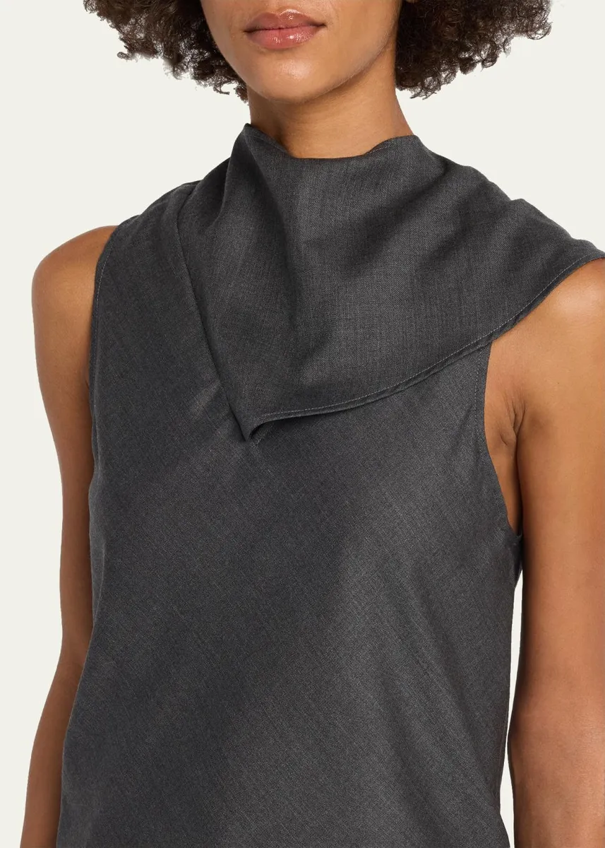 OFFICINE GÉNÉRALE Milia Sleeveless Drape-Neck Top | Thumbnail 5