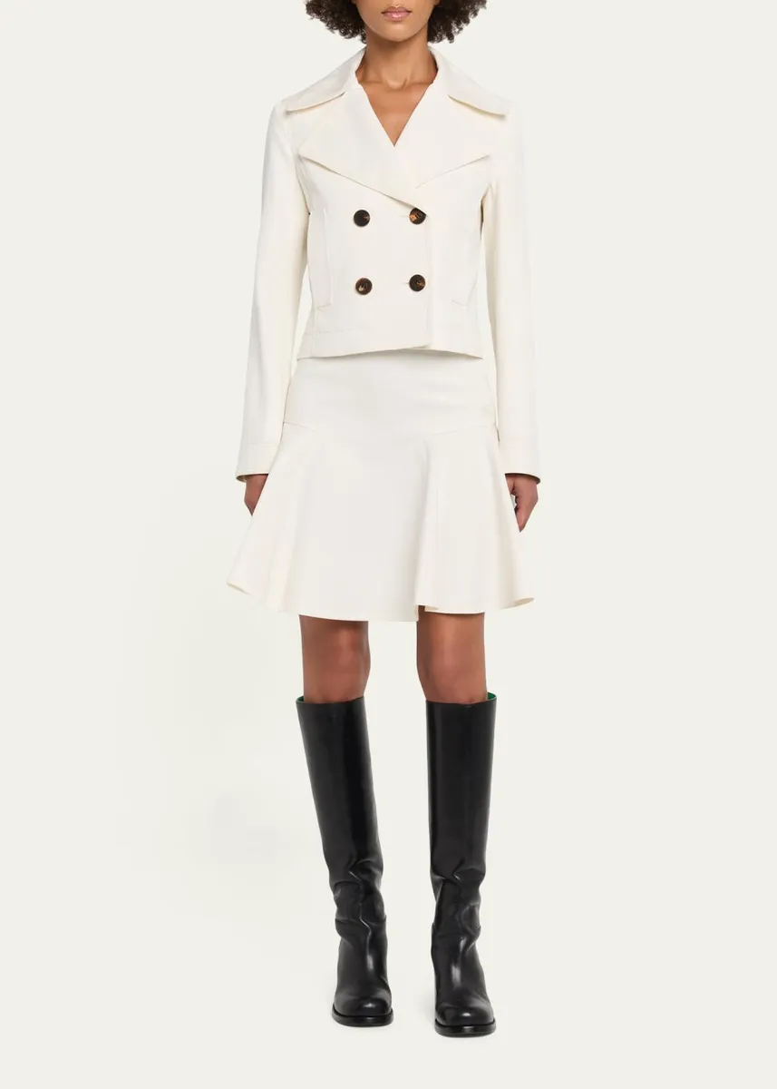 Burberry Ebony Cotton Twill Flare Mini Skirt | Thumbnail 2 Burberry Ebony Cotton Twill Flare Mini Skirt | Thumbnail 2