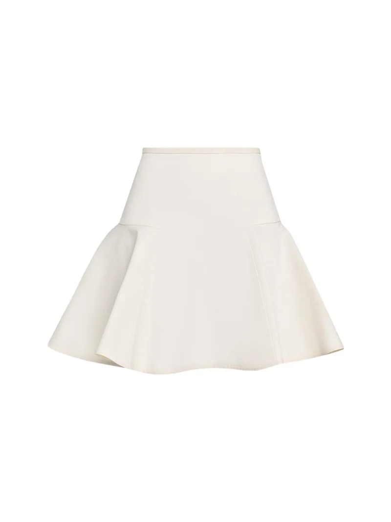 Burberry Ebony Cotton Twill Flare Mini Skirt
