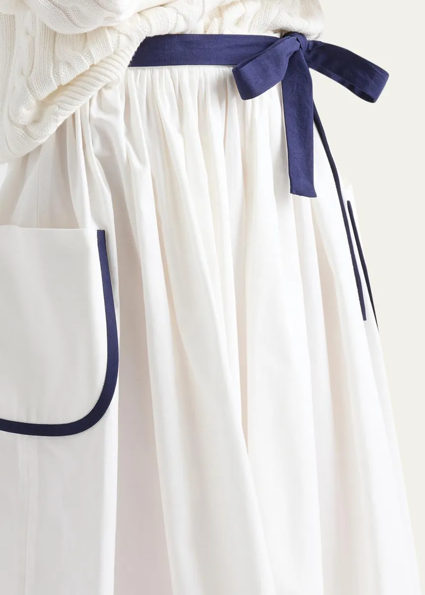 Prada Slubbed Toile Skirt | Thumbnail 4 Prada Slubbed Toile Skirt | Thumbnail 4