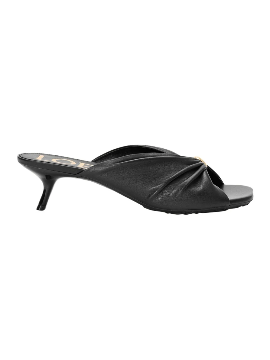 x Paula's Ibiza 45mm Pebble Soft Leather Slide Sandals x Paula's Ibiza 45mm Pebble Soft Leather Slide Sandals