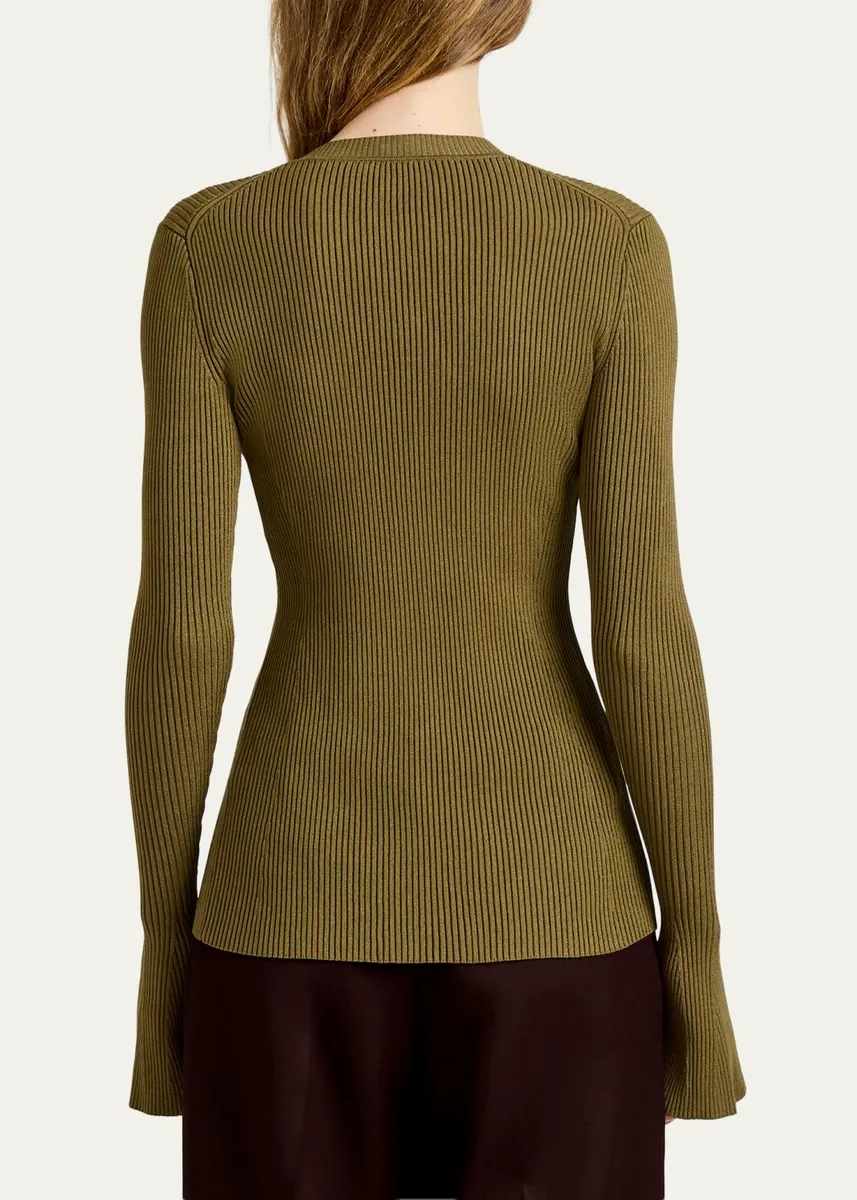 Proenza Schouler Nir Bell Sleeve Ribbed Sweater | Thumbnail 3