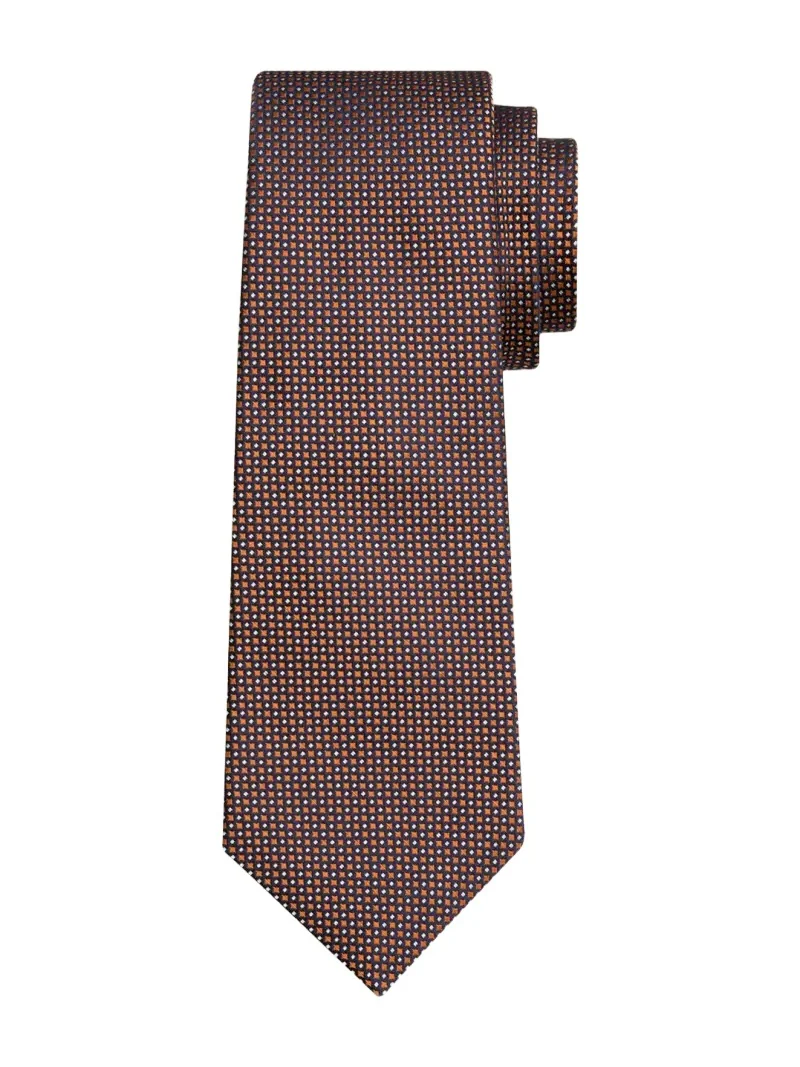 Kiton Men's Micro-Geometric Silk Sevenfold Tie