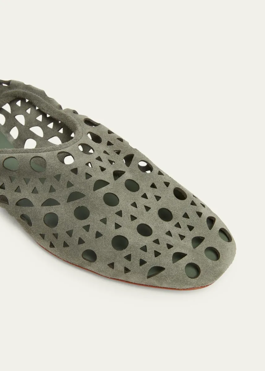 ALAÏA Neo Vienne Suede Slippers | Thumbnail 3 ALAÏA Neo Vienne Suede Slippers | Thumbnail 3