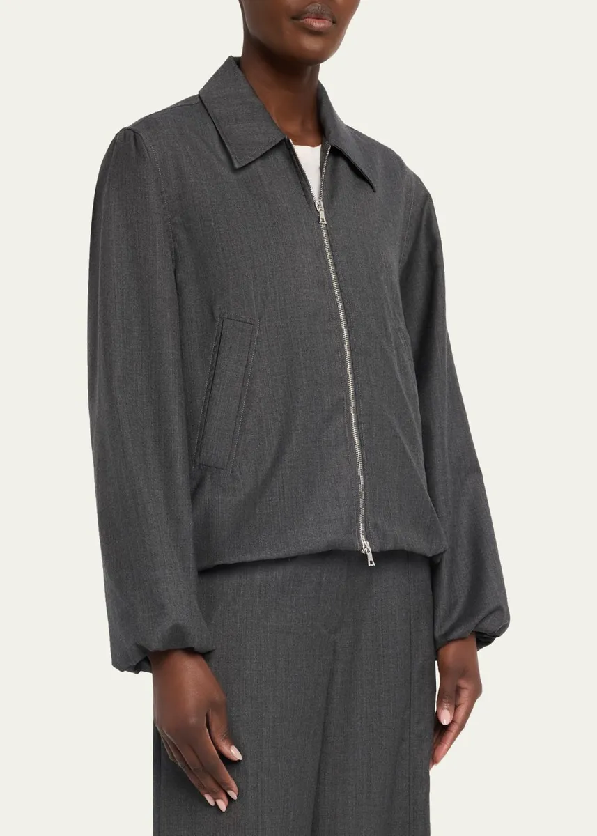 OFFICINE GÉNÉRALE Marla Wool-Cashmere Bomber Jacket | Thumbnail 4