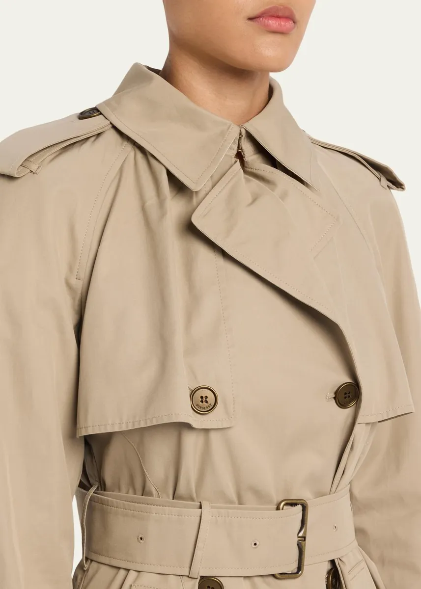 Burberry Ruffle Belted Short Trench Coat | Thumbnail 5 Burberry Ruffle Belted Short Trench Coat | Thumbnail 5