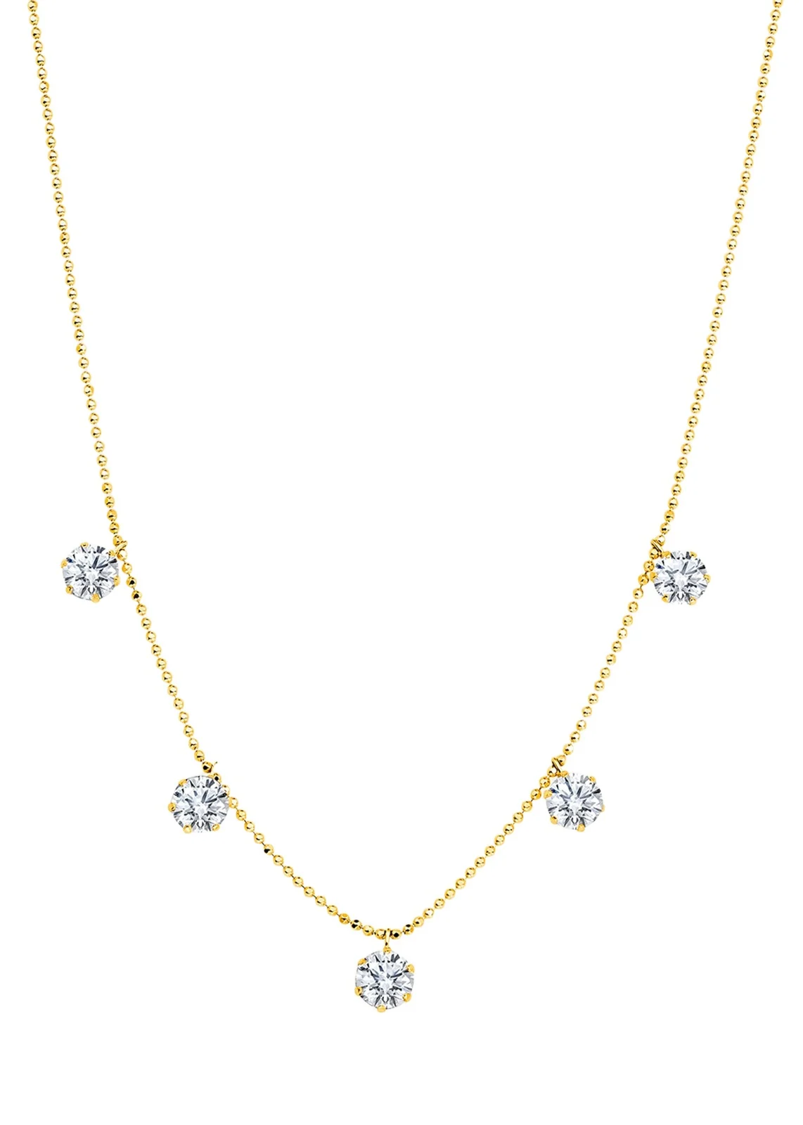 18K Large Floating Diamond Necklace