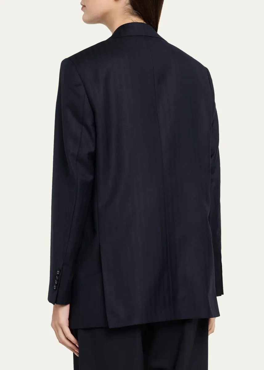 OFFICINE GÉNÉRALE Edona Italian Herringbone Wool Tailored Jacket | Thumbnail 3 OFFICINE GÉNÉRALE Edona Italian Herringbone Wool Tailored Jacket | Thumbnail 3