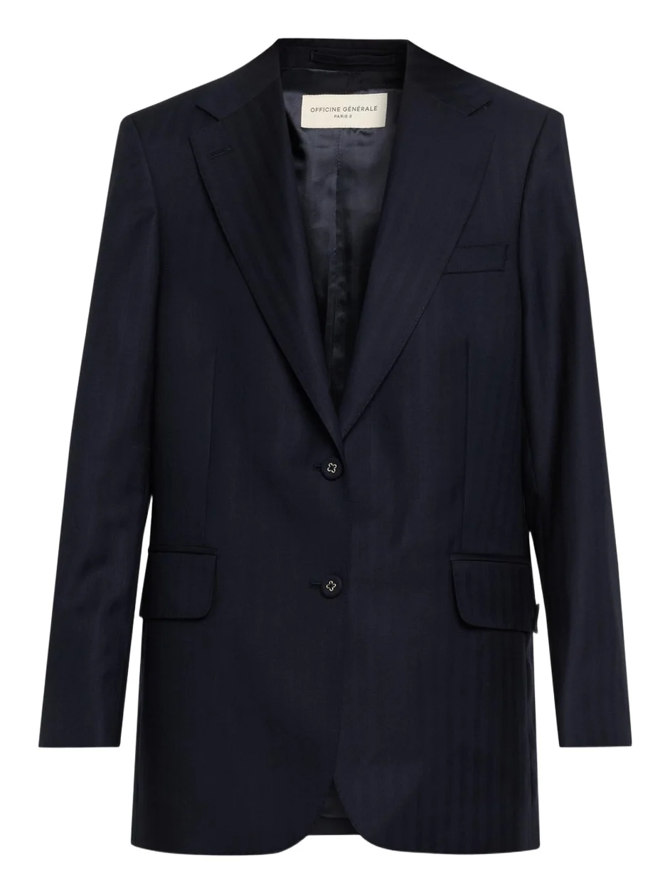 Edona Italian Herringbone Wool Tailored Jacket Edona Italian Herringbone Wool Tailored Jacket