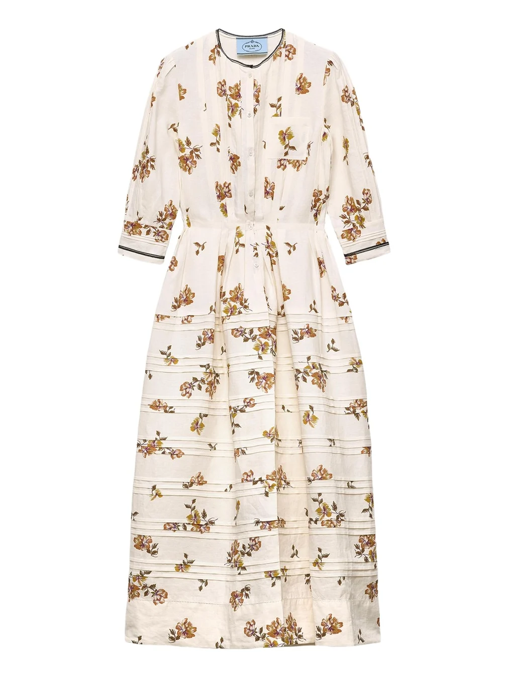 Long Printed Linen Dress Long Printed Linen Dress