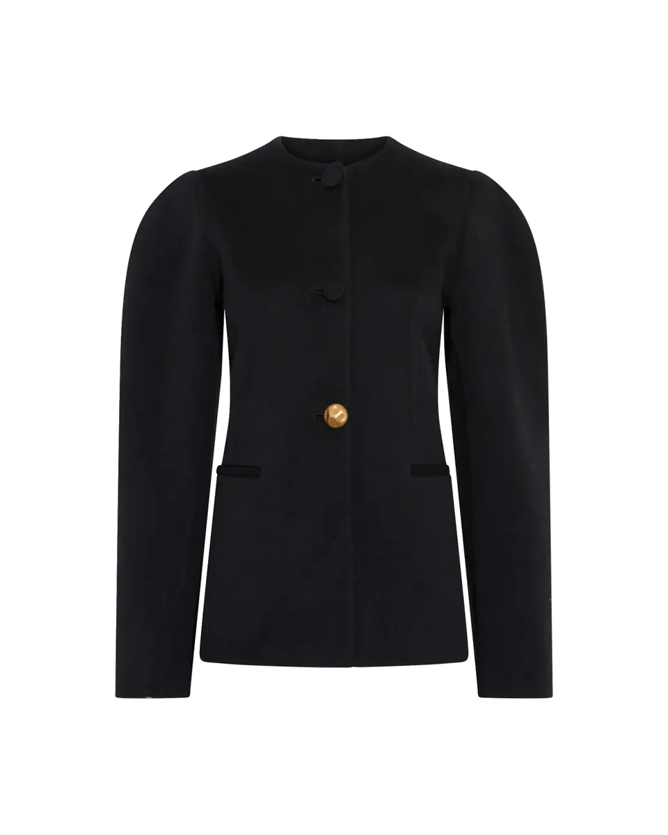 Gabriela Hearst Daelan Cashmere Single-Breasted Collarless Jacket | Thumbnail 2 Gabriela Hearst Daelan Cashmere Single-Breasted Collarless Jacket | Thumbnail 2
