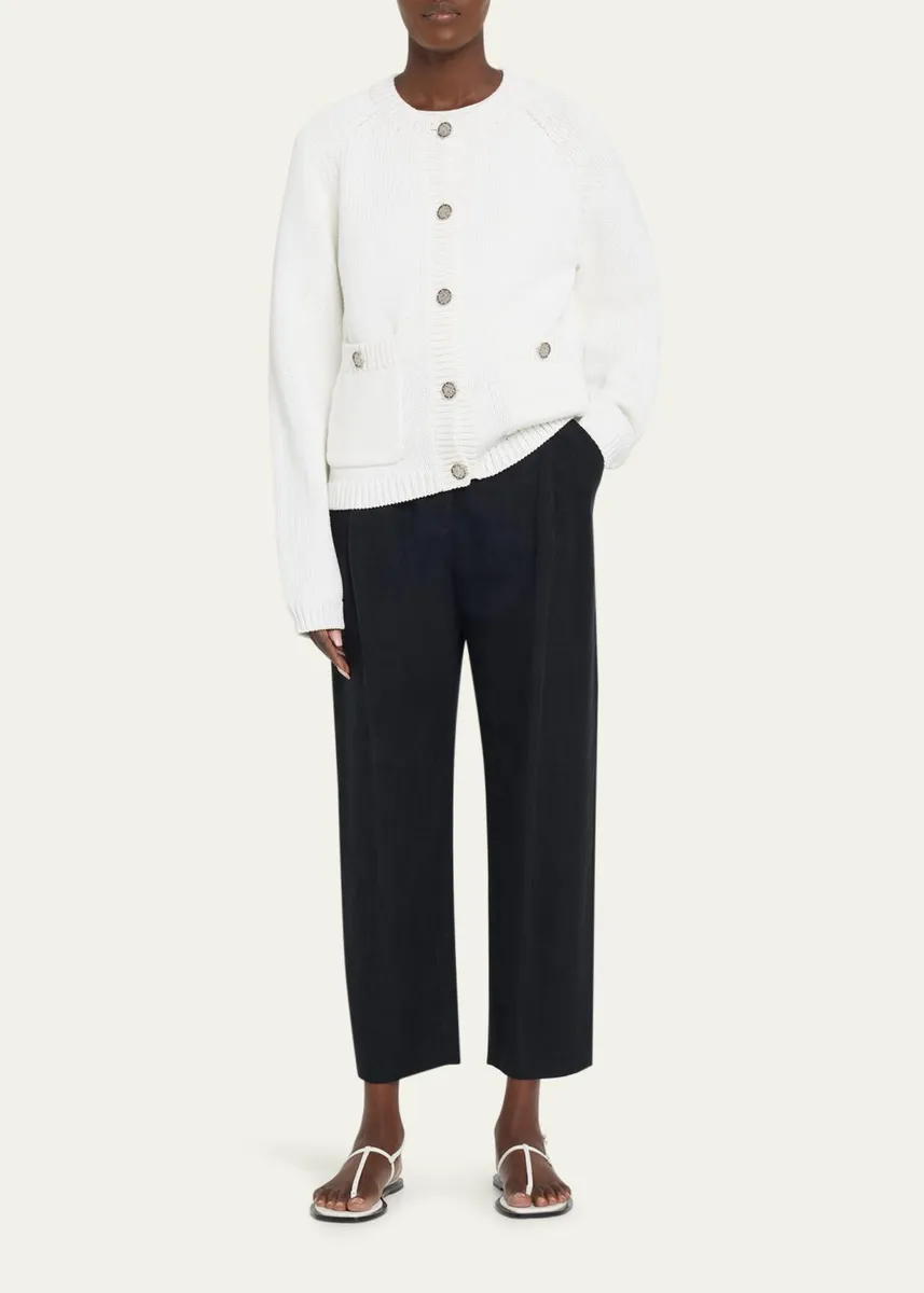 TOTEME Hammered Button Knit Cardigan | Thumbnail 2 TOTEME Hammered Button Knit Cardigan | Thumbnail 2