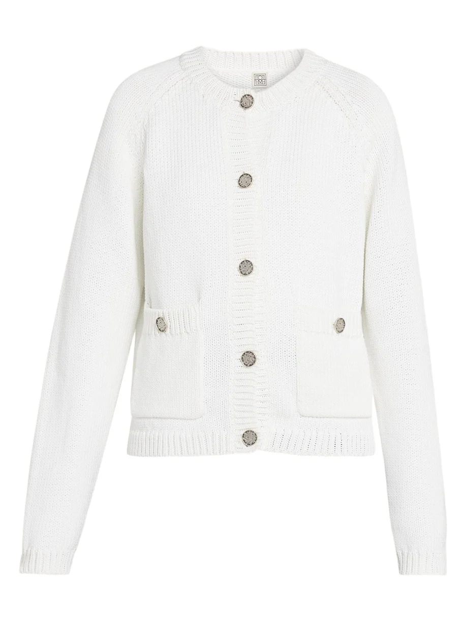 TOTEME Hammered Button Knit Cardigan