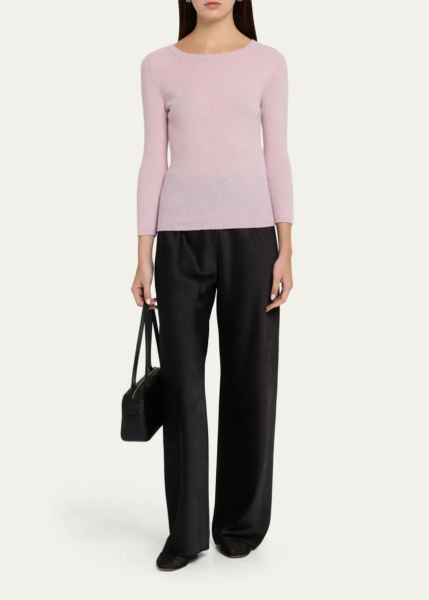 Vince Boat-Neck Cashmere-Silk Top | Thumbnail 2