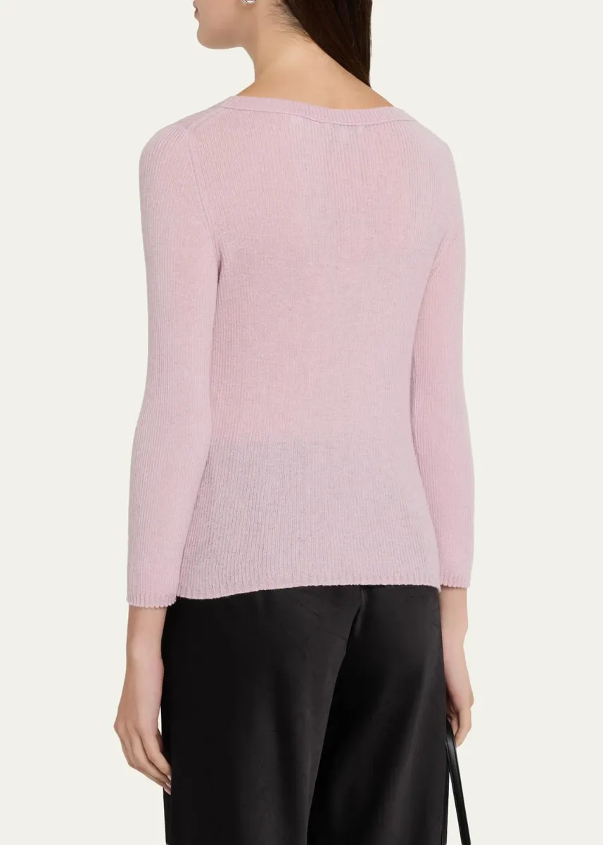 Vince Boat-Neck Cashmere-Silk Top | Thumbnail 3