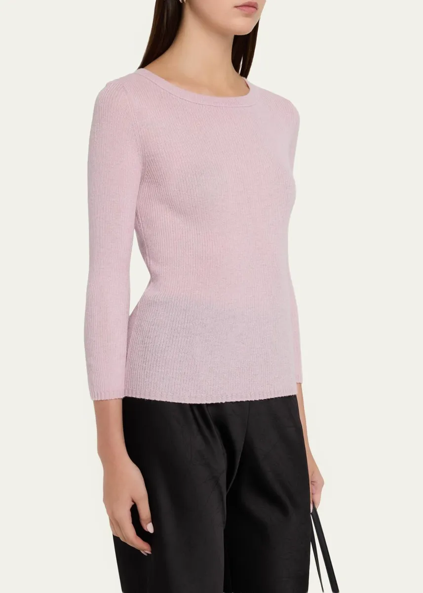 Vince Boat-Neck Cashmere-Silk Top | Thumbnail 4