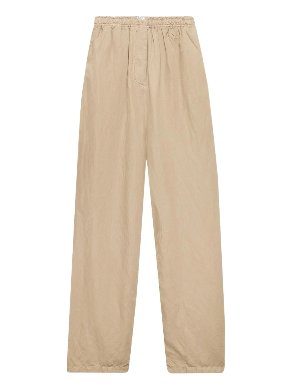 Prada Drawstring Cotton-Linen Pants