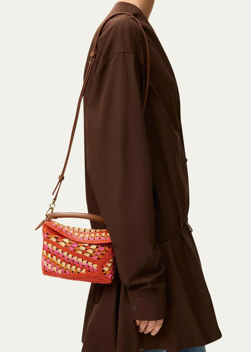 Loewe x Paula's Ibiza Puzzle Crochet Raffia Top-Handle Bag | Thumbnail 2 Loewe x Paula's Ibiza Puzzle Crochet Raffia Top-Handle Bag | Thumbnail 2