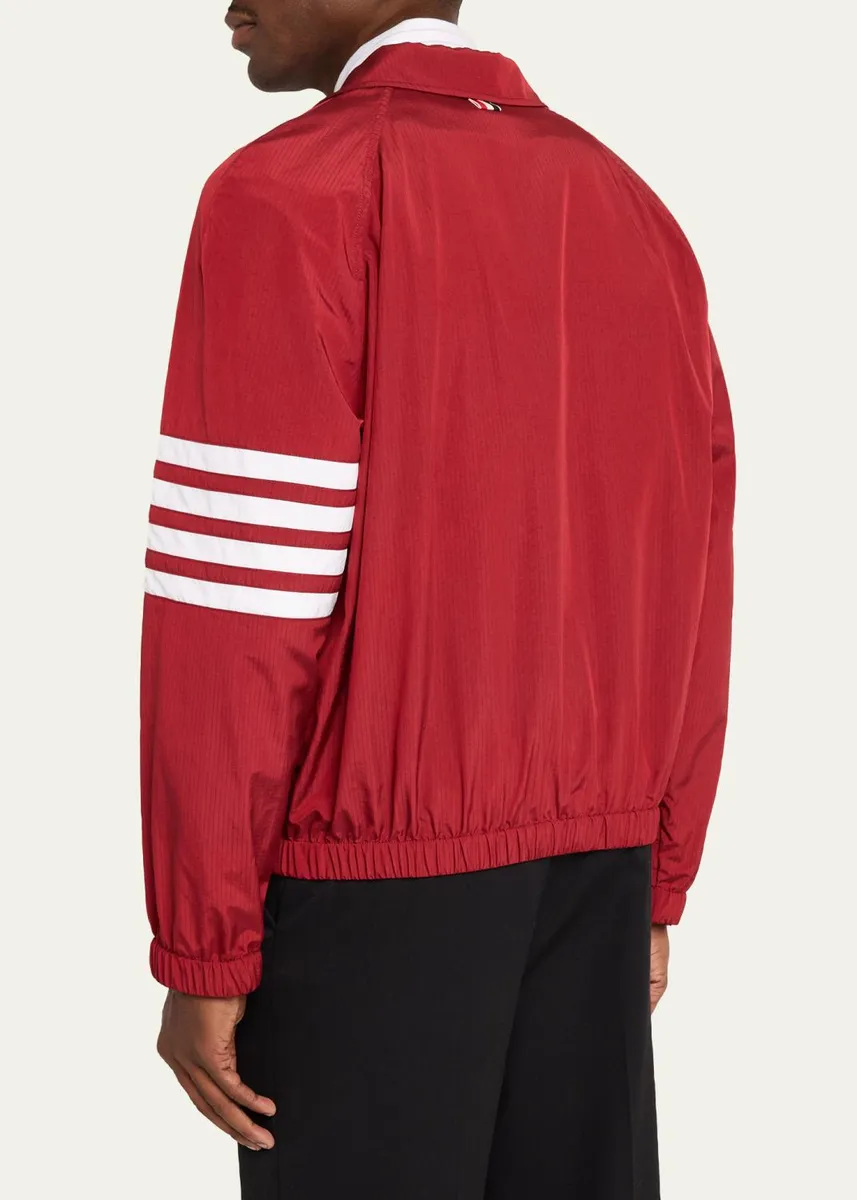 Thom Browne Men's Ripstop 4-Bar Full-Zip Jacket | Thumbnail 3