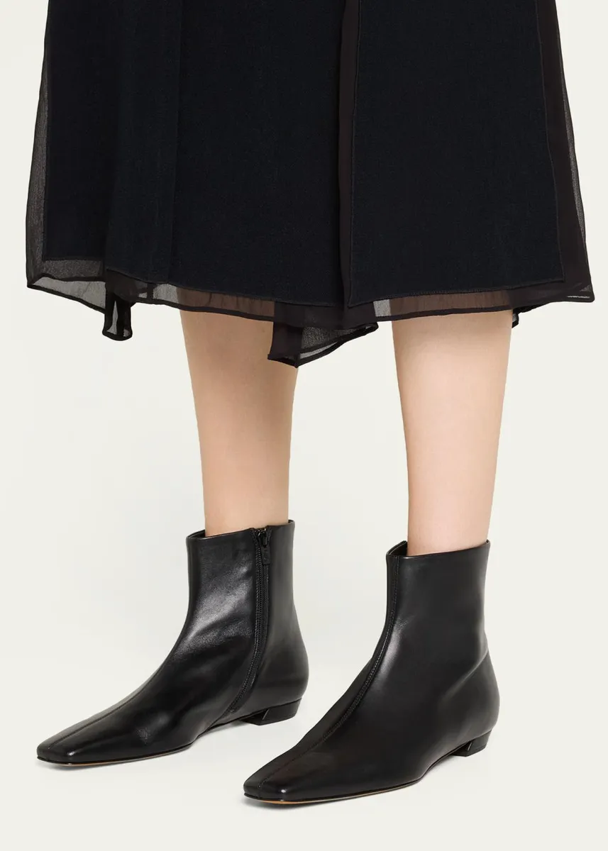 Proenza Schouler Trap Flat Leather Ankle Boots | Thumbnail 2