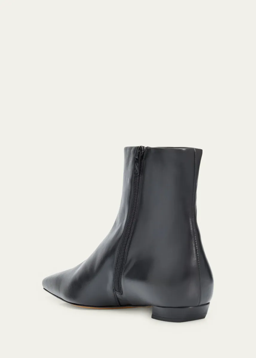 Proenza Schouler Trap Flat Leather Ankle Boots | Thumbnail 4