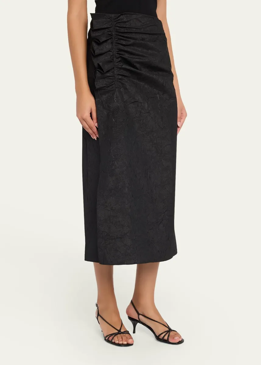 Ulla Johnson Ellis Taffeta Midi Skirt | Thumbnail 4