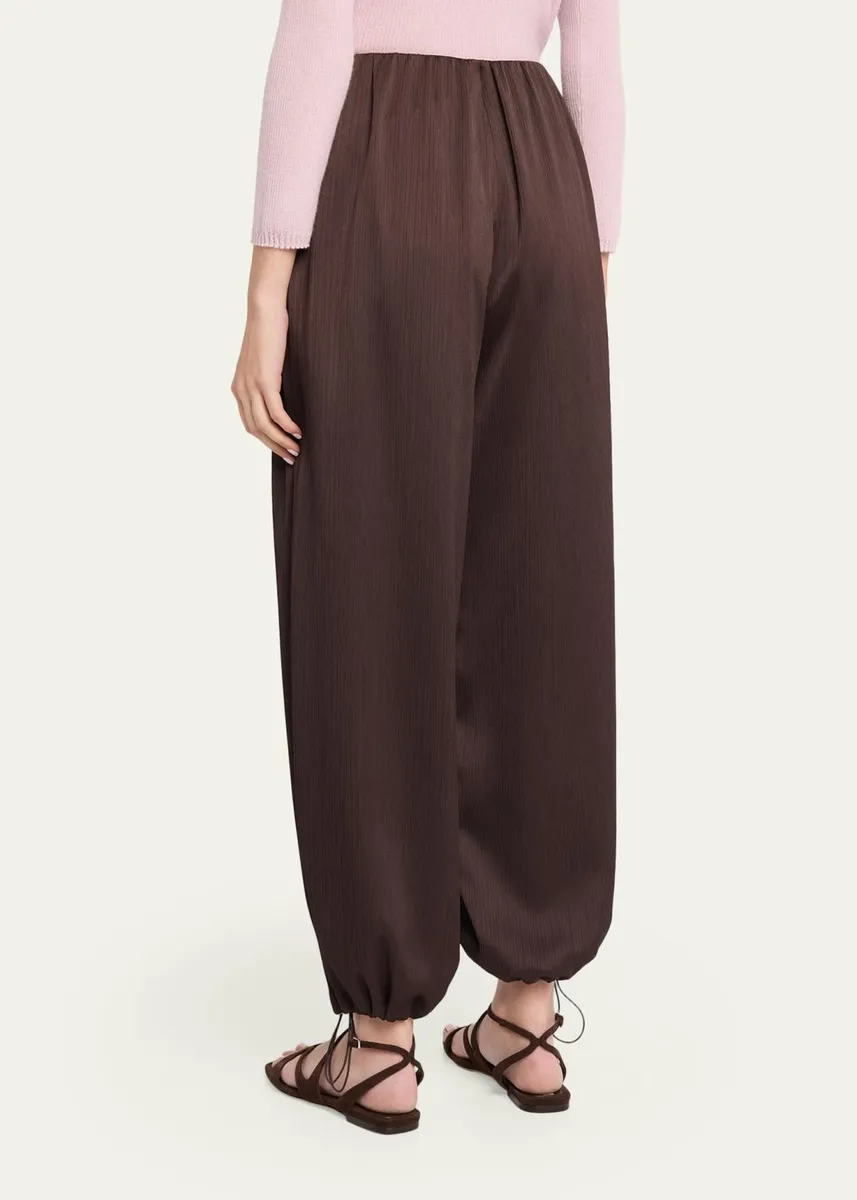 Vince Mid-Rise Plissé Satin Bubble Pants | Thumbnail 3