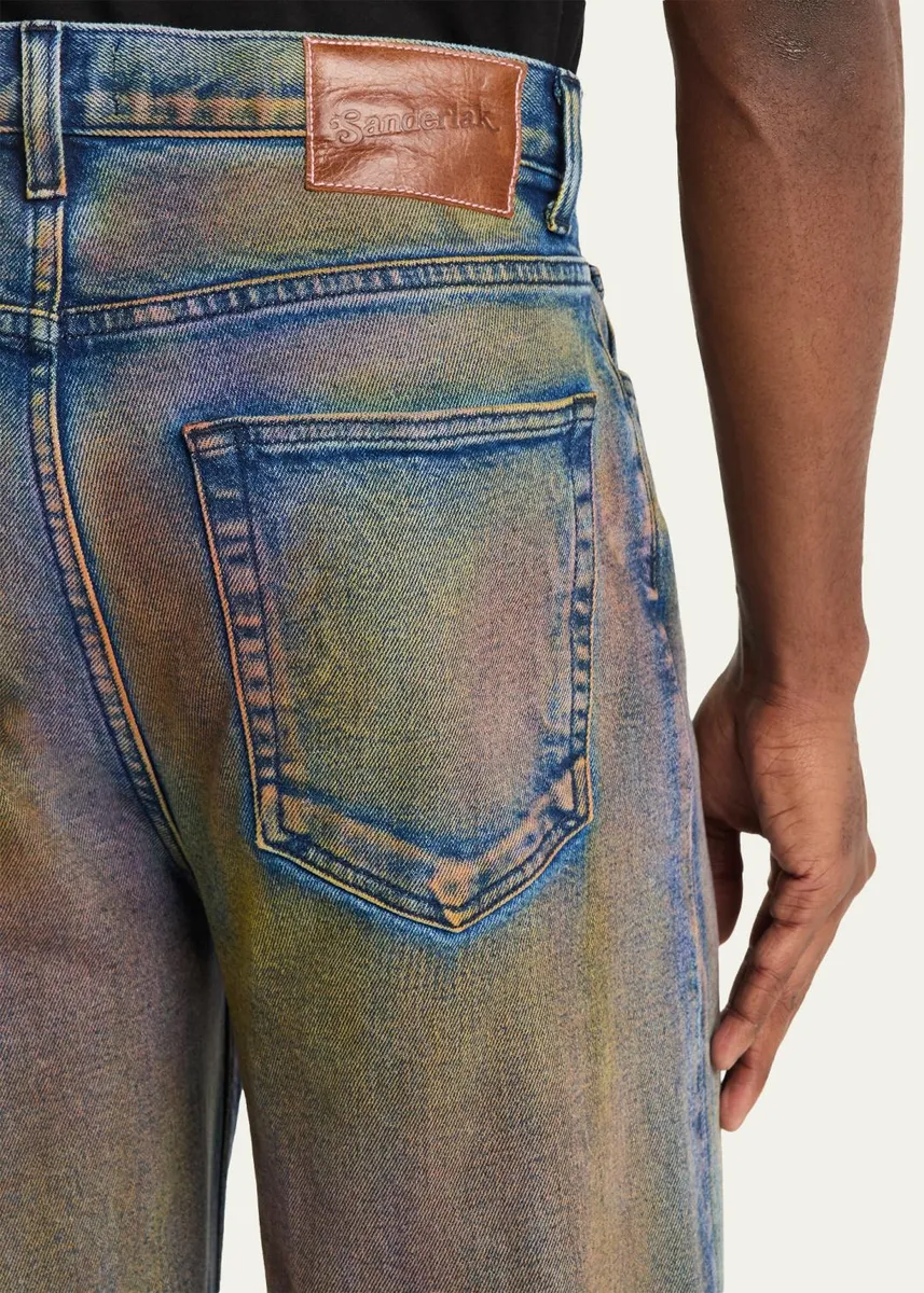 Sanderlak Men's Irridescent Wide-Leg Jeans | Thumbnail 5 Sanderlak Men's Irridescent Wide-Leg Jeans | Thumbnail 5