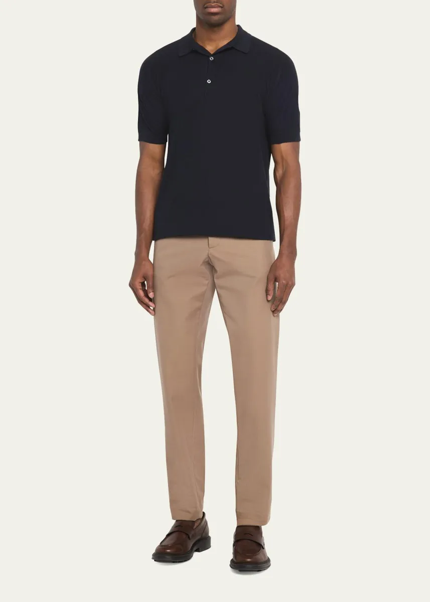 John Smedley Men's Roth Cotton Polo Shirt | Thumbnail 2 John Smedley Men's Roth Cotton Polo Shirt | Thumbnail 2
