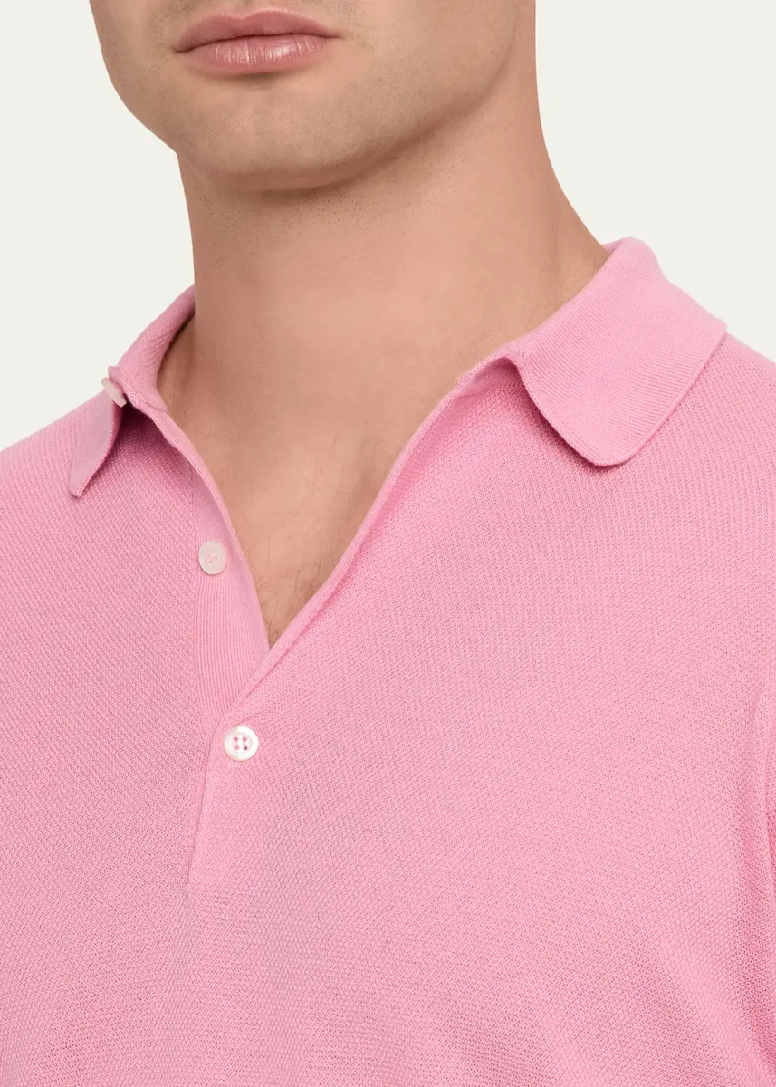John Smedley Men's Roth Cotton Polo Shirt | Thumbnail 9 John Smedley Men's Roth Cotton Polo Shirt | Thumbnail 9