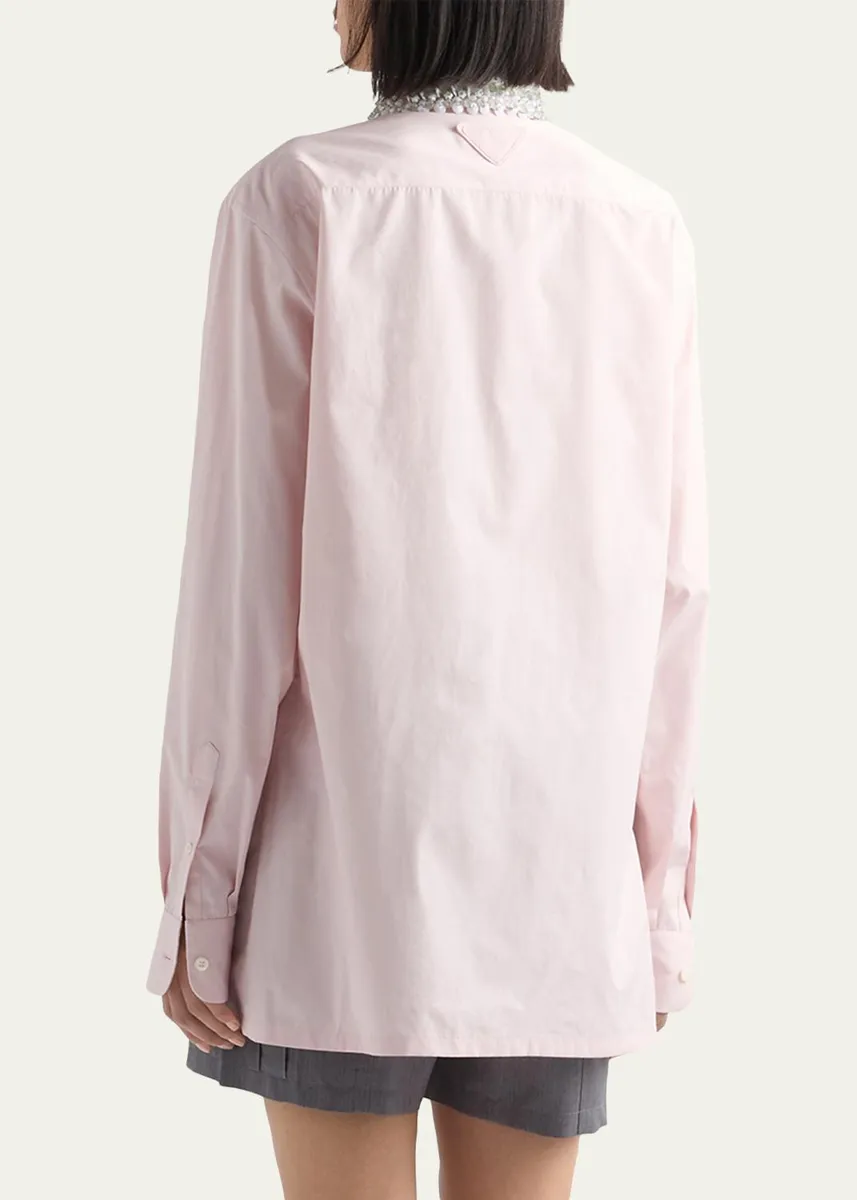Prada Embroidered Poplin Shirt | Thumbnail 3
