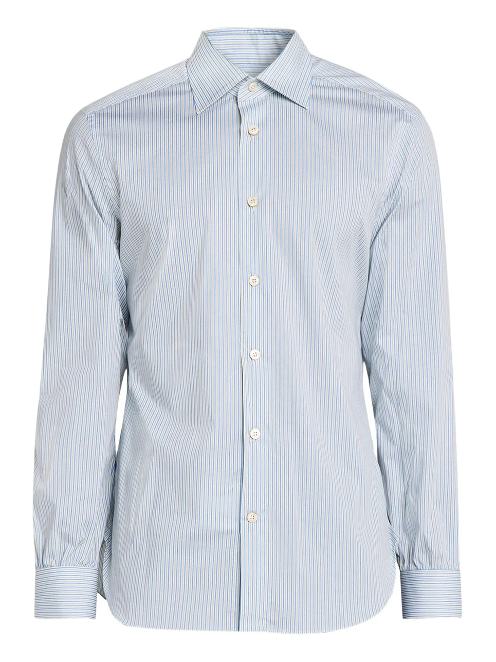 Kiton Men's Cotton Stretch Multi-Stripe Sport Shirt