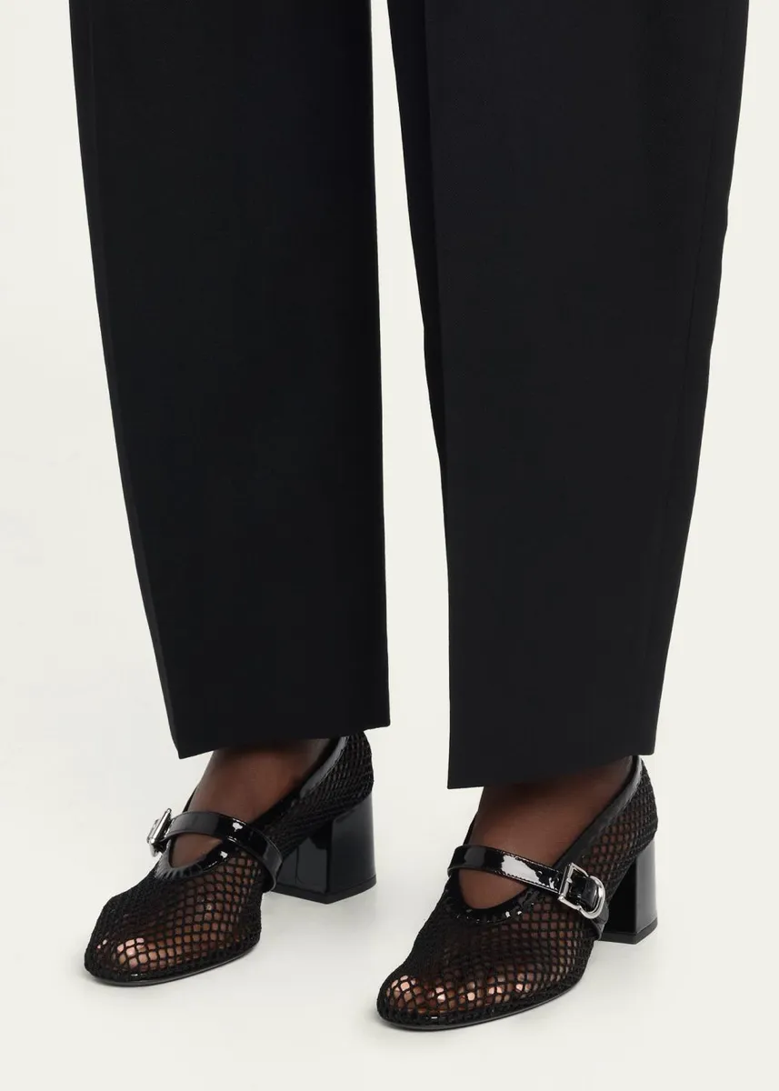 ALAÏA 55mm Fishnet Ballerina Pumps | Thumbnail 2 ALAÏA 55mm Fishnet Ballerina Pumps | Thumbnail 2