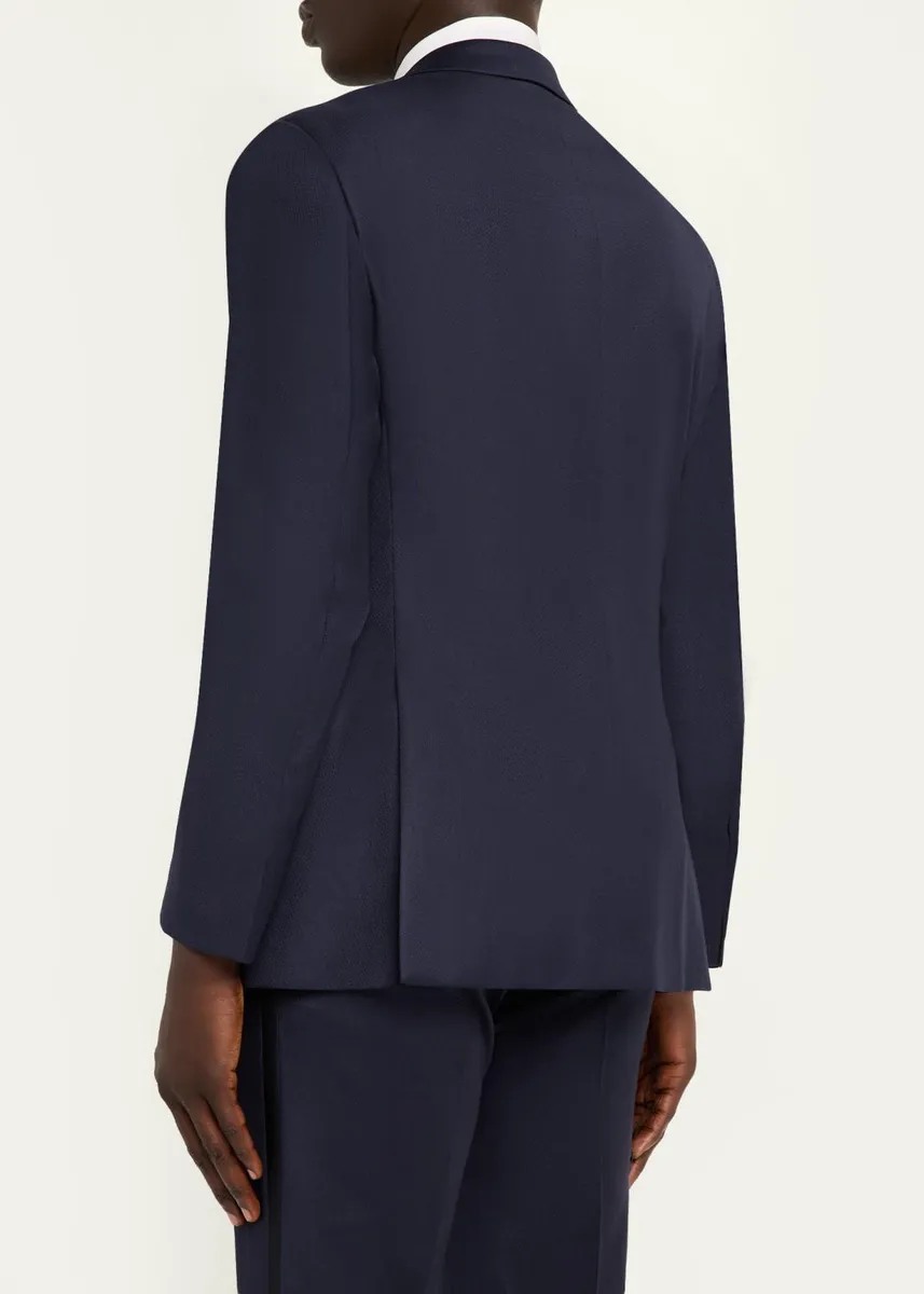 Giorgio Armani Men's Soft Woven Satin-Trim Single-Breasted Suit | Thumbnail 5 Giorgio Armani Men's Soft Woven Satin-Trim Single-Breasted Suit | Thumbnail 5