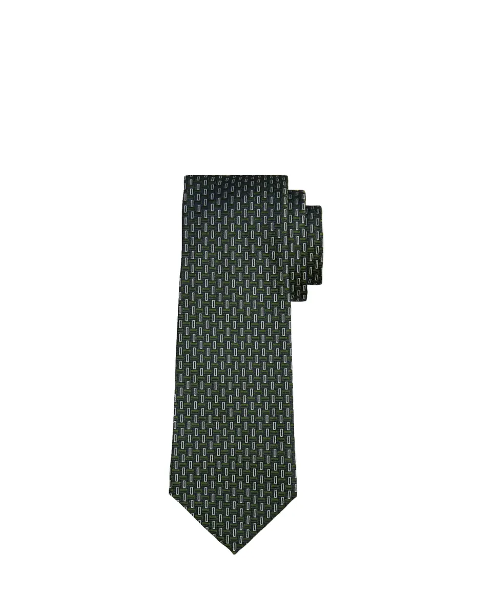 Kiton Men's Abstract Silk Sevenfold Tie | Thumbnail 2 Kiton Men's Abstract Silk Sevenfold Tie | Thumbnail 2