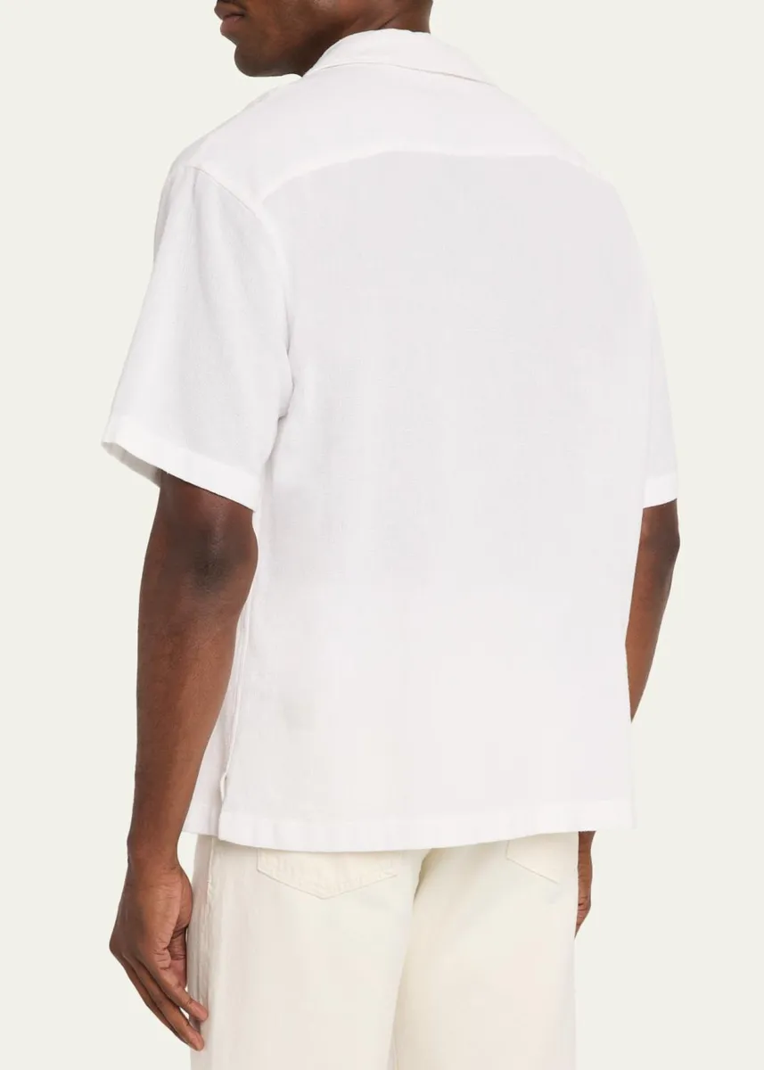 Frame Men's Cotton Pocket Short-Sleeve Shirt | Thumbnail 3 Frame Men's Cotton Pocket Short-Sleeve Shirt | Thumbnail 3