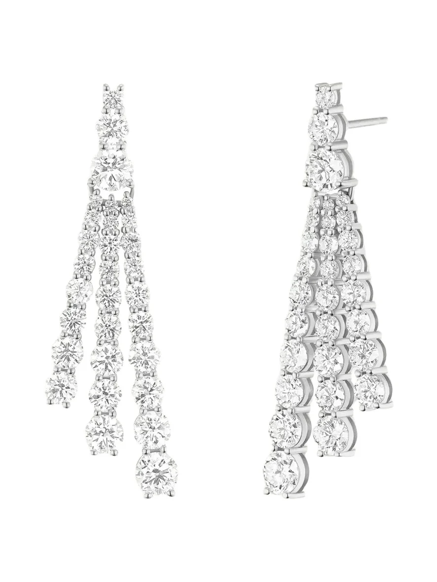 18K White Gold Diamond Sydney Earrings, Small 18K White Gold Diamond Sydney Earrings, Small