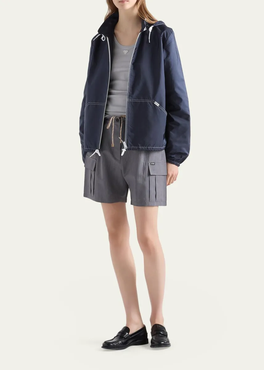 Prada Re-Nylon Zip-Up Jacket | Thumbnail 2