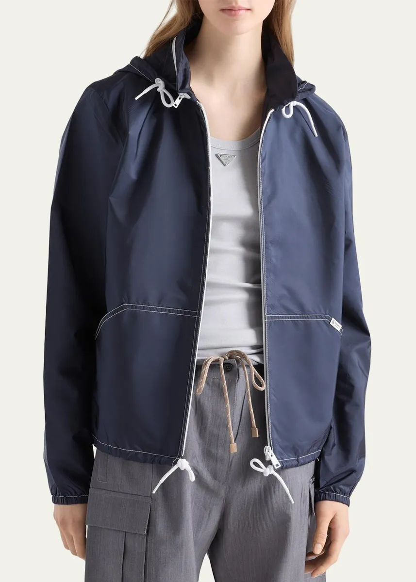 Prada Re-Nylon Zip-Up Jacket | Thumbnail 4