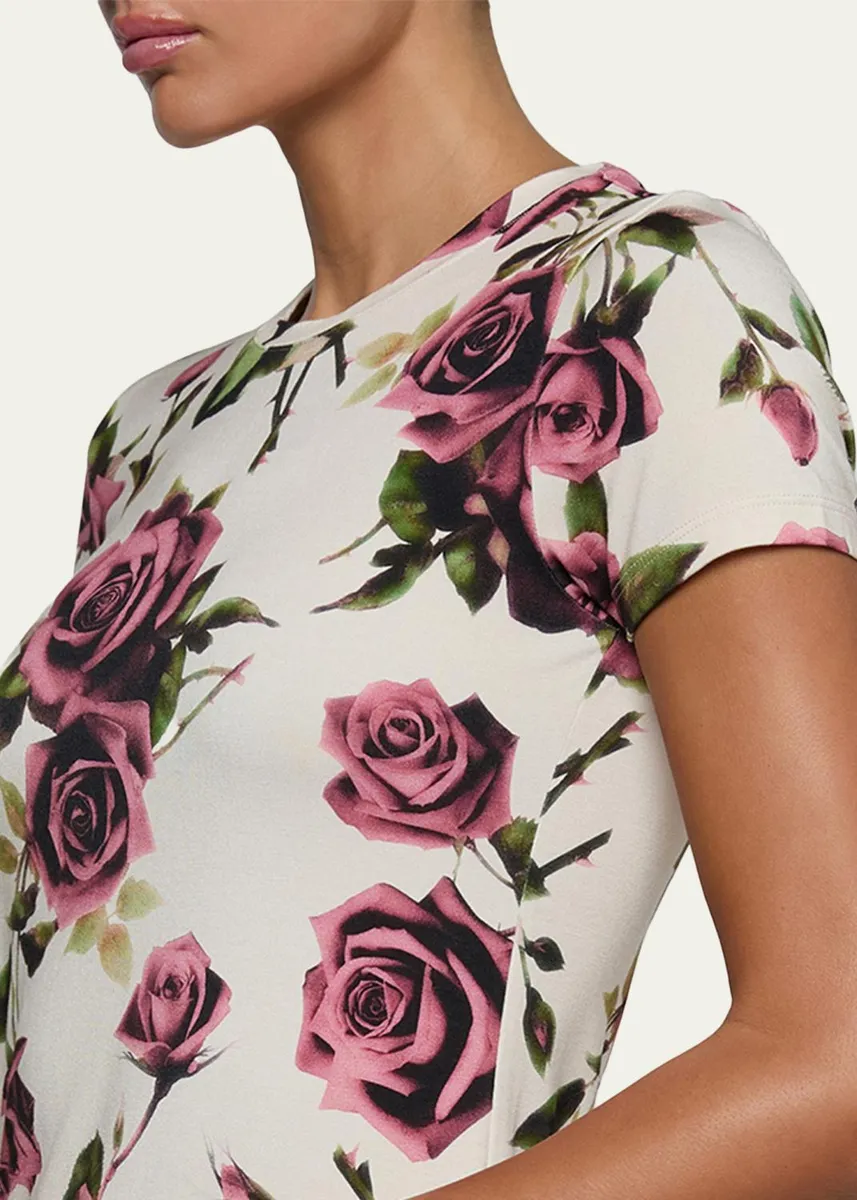 L'Agence Ressi Short-Sleeve Rose Tee | Thumbnail 5 L'Agence Ressi Short-Sleeve Rose Tee | Thumbnail 5