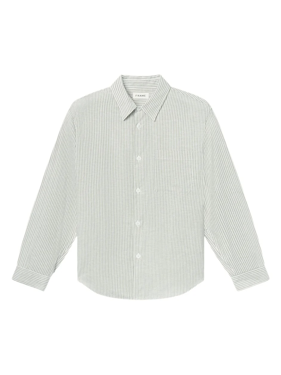 Frame Men's Striped Tencel-Blend Button-Down Shirt