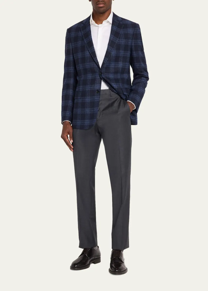 Giorgio Armani Men's Glen Plaid Single-Breasted Sport Coat | Thumbnail 2