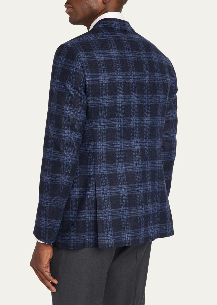 Giorgio Armani Men's Glen Plaid Single-Breasted Sport Coat | Thumbnail 3
