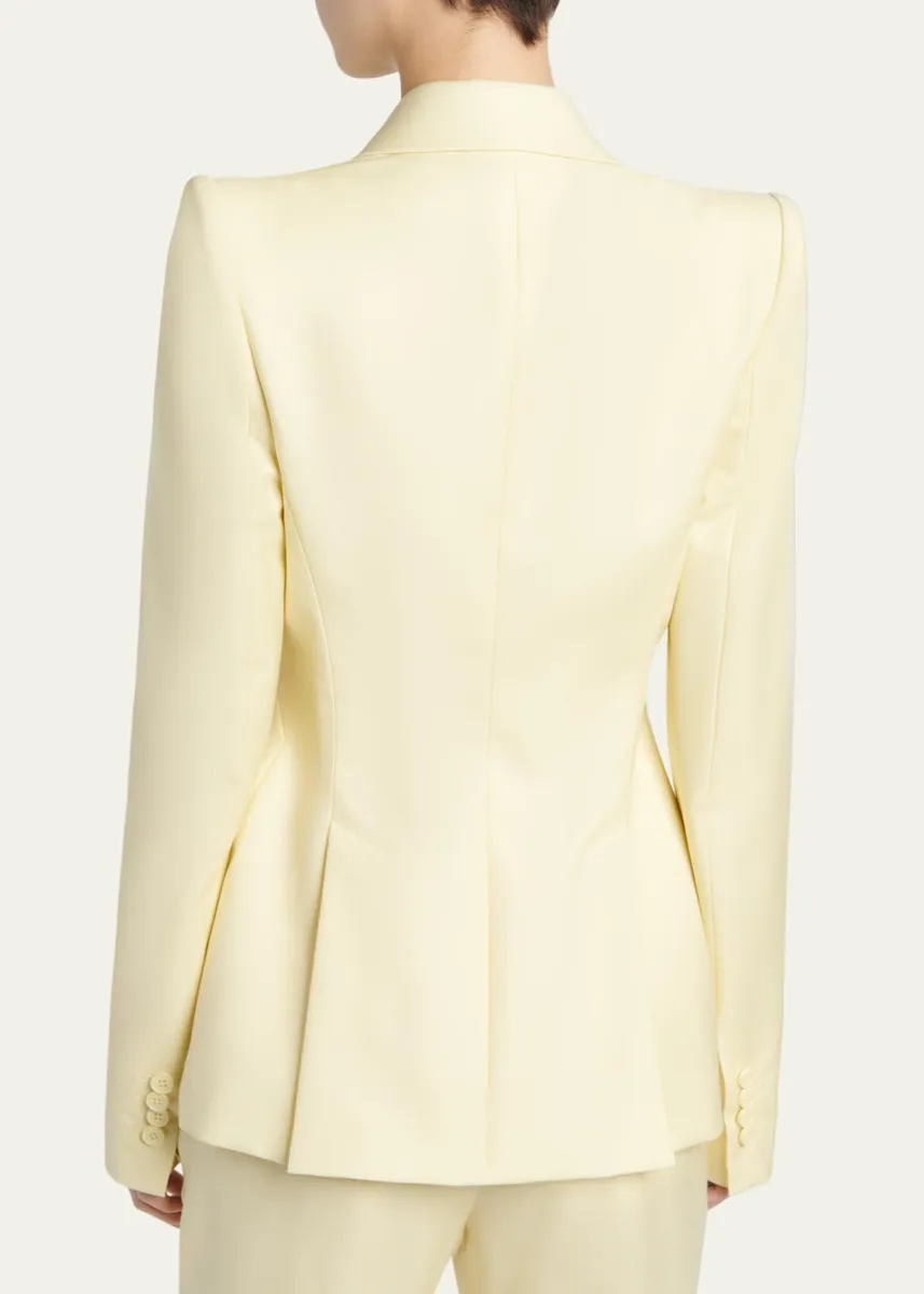 Alexander McQueen Single-Breasted Crepe Slim Jacket | Thumbnail 3 Alexander McQueen Single-Breasted Crepe Slim Jacket | Thumbnail 3