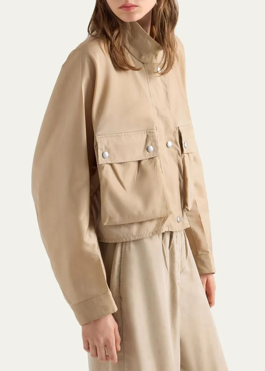 Prada Washed Re-Nylon Jacket | Thumbnail 4 Prada Washed Re-Nylon Jacket | Thumbnail 4