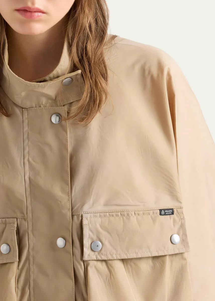 Prada Washed Re-Nylon Jacket | Thumbnail 5 Prada Washed Re-Nylon Jacket | Thumbnail 5